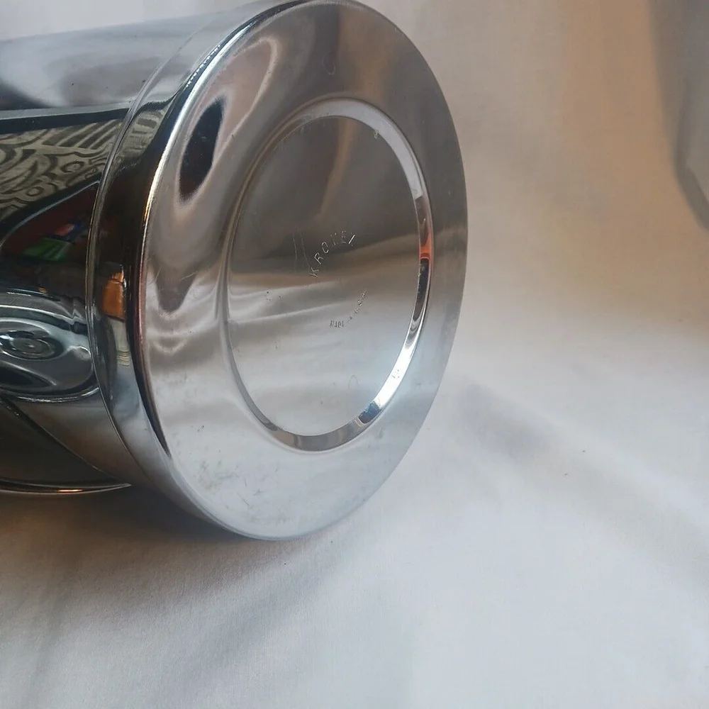 Kromex Chrome Ice Bucket Silver Lid MCM 60s